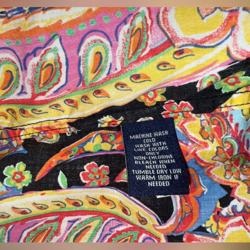 Chaps Multicolor Paisley Button Down Shirt - Picture 6 of 10